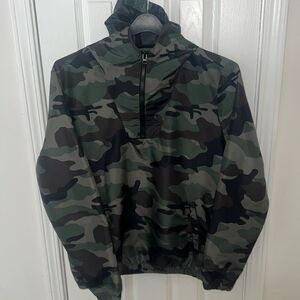 Forever 21 zip up hoody green brown black fatigue